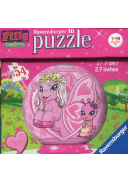 Puzzle 3D Filly Motylek 54 różowy