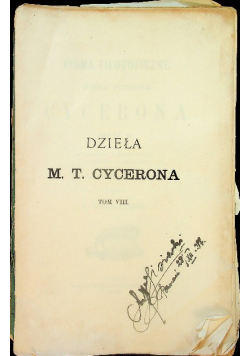 Pisma filozoficzne Marka Tulliusza Cycerona Część II 1879 r.