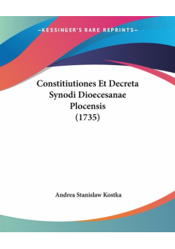 Constitiutiones Et Decreta Synodi Dioecesanae Plocensis (1735)
