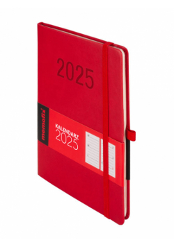 Kalendarz 2025 Memofix A5 TDW czerwony