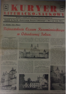 Kuryer literacko-naukowy Nr. 18, 1935r.