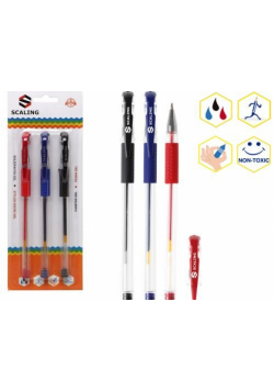 Długopisy żelowe Set 3 sztuki