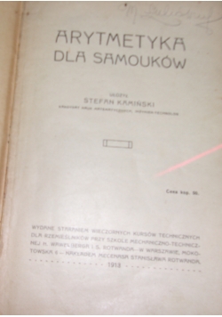 Arytmetyka dla samouków, 1913 r.