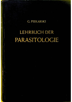 Lehrbuch der parasitologie