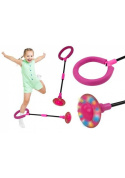 Hula hop skakanka świecąca skipper na nogę różowa