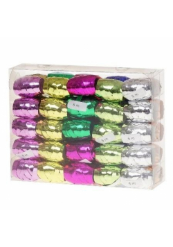 Wstążka kokon metal 5m mix (50szt) ROZETTE
