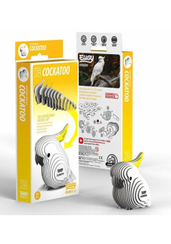 Kakadu Biała Eugy. Eko Układanka 3D