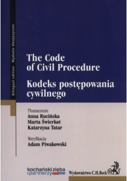 The Code of Civil Procedure Kodeks postępowania cywilnego