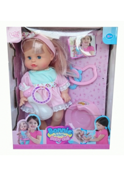 Lalka bobas Bonnie 30cm z akcesoriami różowa sukienka