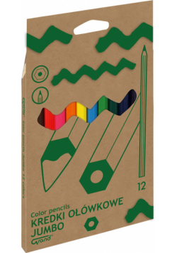 Kredki ołówkowe Jumbo lakierowane	12 kolorów