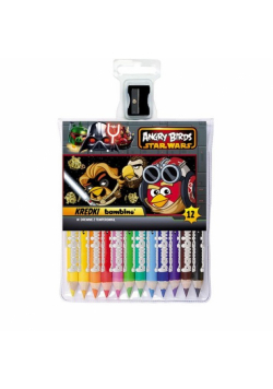 Kredki bambino w oprawie drewnianej 12 kolorów Angry Birds