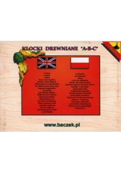 Klocki drewniane A,B,C