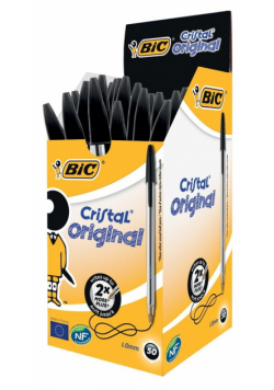 Długopis Cristal Original czarny display 50 sztuk