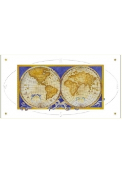 Karnet 12x23 G06 42A 317 + koperta Mapa Świata