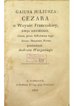 O Woynie Francuskiey