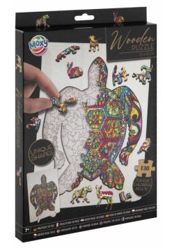 Drewniane puzzle 2D Żółw 130el.