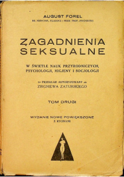 Zagadnienia seksualne Tom II 1926 r.