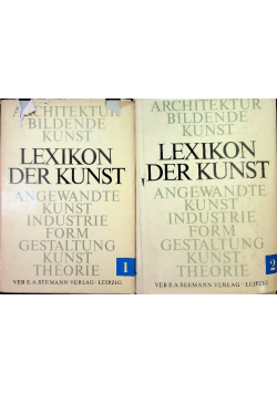 Lexikon der Kunst Tom 1 i 2