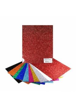 Karton brokatowy kolorowy 250g 25x35cm 10 arkuszy