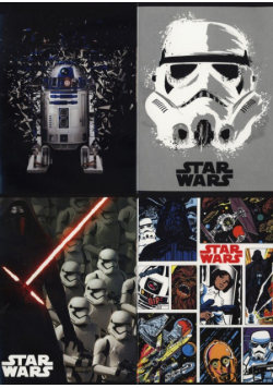 Zeszyt A5 Star Wars w kratkę 32 kartki 10 sztuk mix