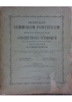 Decretales Summorum Pontificum ,1883r.