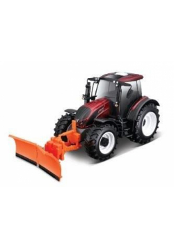 Bburago Model Tractor Valtra N174 Snow Plough 1:32
