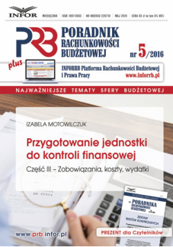 Przygotowanie jednostki do kontroli finansowej Część 3
