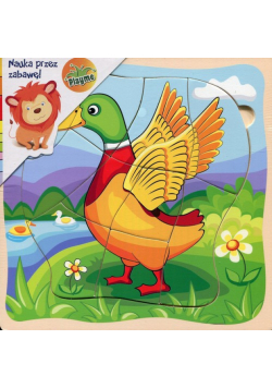 Puzzle drewniane układanka kaczka 10 elementów