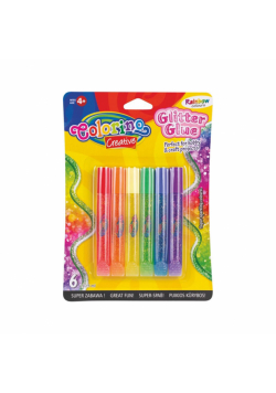 Klej brokatowy Colorino Kids 6 sztuk rainbow 10,5 ml