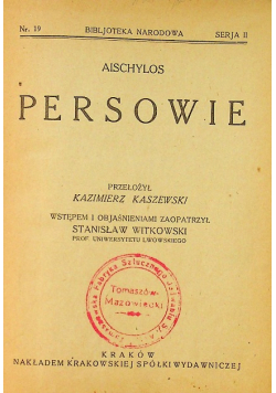 Persowie 1922 r.