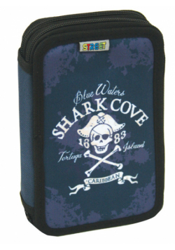 Piórnik dwusuwakowy Street z wyposażeniem Pirates