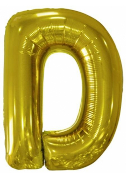 Balon foliowy litera D złota 62x86cm