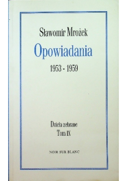 Mrożek Opowiadania 1953 - 1959