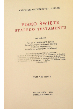 Pismo Święte Starego Testamentu Tom VIII 3 Księga Mądrości