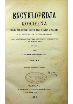 Encyklopedia Kościelna Tom XX 1894 r.