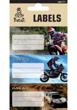 Naklejki na zeszyt  - Dakar