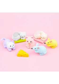 Zestaw gumki do ścierania puzzle Cat&Mouse