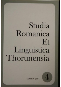 Studia Romanica et Linguistica Thorunensia Tom 4