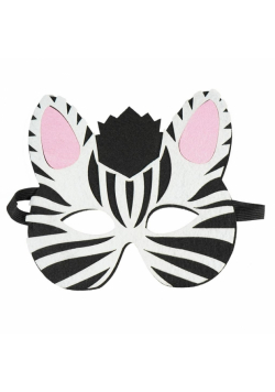 Filcowa maska zwierzątka - zebra