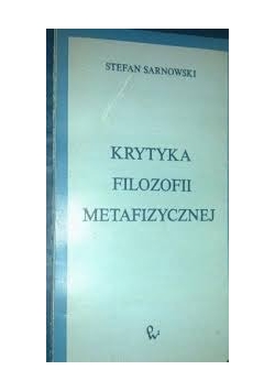 Krytyka Filozofii Metafizycznej