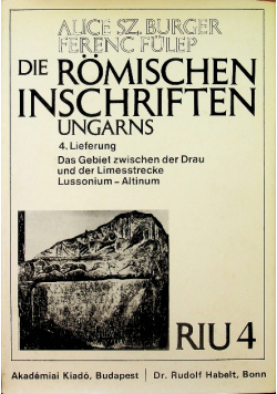 Die romischen inschriften ungarns
