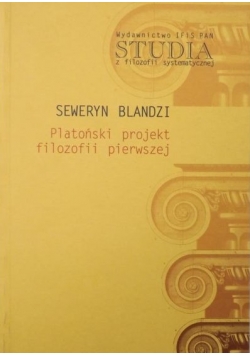 Platoński projekt filozofii pierwszej