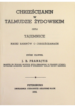 Chrześcijanin w Talmudzie Żydowskim czyli tajemnice