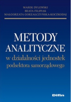 Metody analityczne w działalności jednostek podsektora samorządowego
