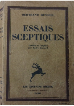 Essais sceptiques, 1933 r.