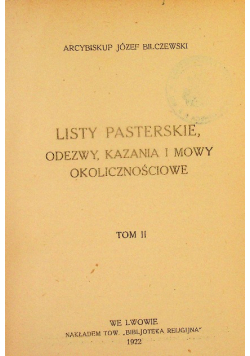 Listy pasterskie 1922 r.