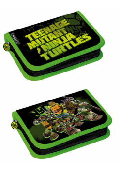 Piórnik z wyposażeniem 2 klapki Ninja Turtles