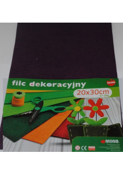 F51- Filc w arkuszach 20cm x 30cm. Kolor ciemny fiolet 5 sztuk
