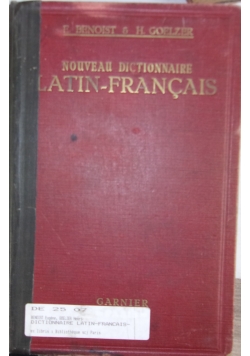 Nouveau dictionnaire latin francais, 1938r.