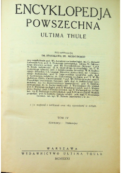 Encyklopedja powszechna Tom IV 1933 r.